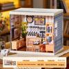 DIY Miniature Cabin Building Blocks Scene Model Educational Toy Gift