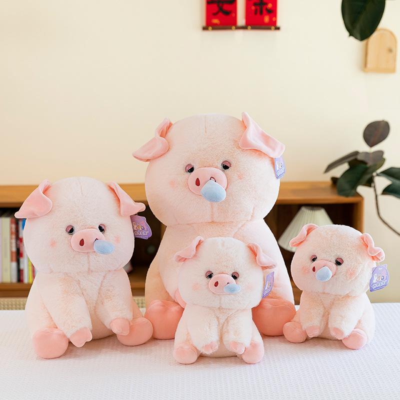 Snot-snot Pig Doll Large Size Sleeping on The Bed and Pillow Accompanying Doll Company Birthday Gift