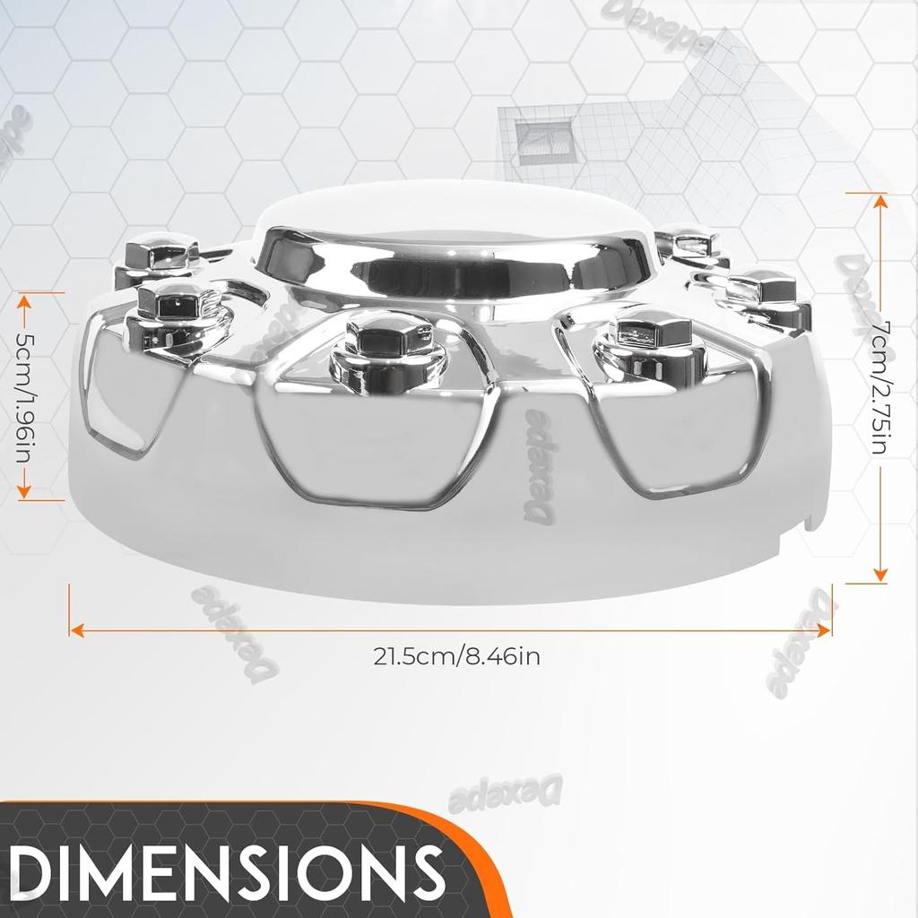 1PC Chrome Wheel Center Cap Compatible with Dodge Ram 2500 3500 SRW -2024 Single Steel Wheel Replaces 6PG02SZ0AB, 6PG02SZ0AC Front/Rear