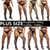 High Waist Sexy Tights Fishnet Black Stockings Open Crotchless Body Tight High Large Plus Size Pantyhose for Oversized Women