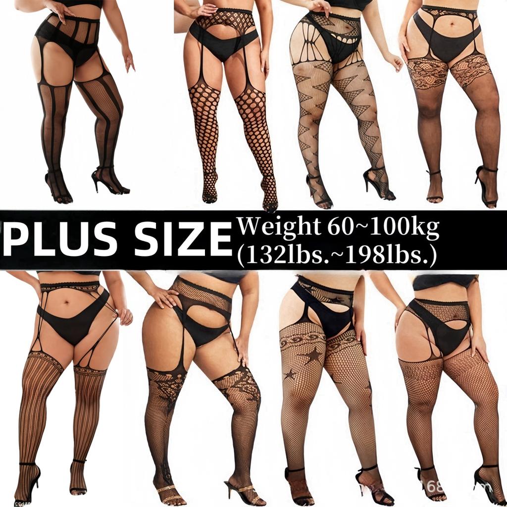 Magas derekú szexi harisnya halháló fekete harisnya nyitott ágyékkal testharisnya magas nagy plus size harisnya túlméretezett nőknek