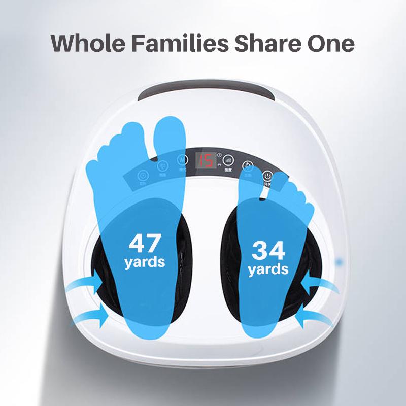 Aparat de Masaj Electric Antistres 3D Shiatsu cu Frământare, Presiune cu Aer pentru Picioare, Îngrijire cu Infraroșu cu Încălzire, Role