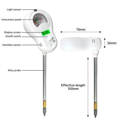 6 In 1 Soil PH Meter Rotatable Backlit Display Analyzer Moisture Sensor Soil Tester Garden Tool