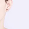 Mini Compact Bar-shaped Rainbow Heart-shaped Earrings Colorful Love Students Ms. Models Earrings