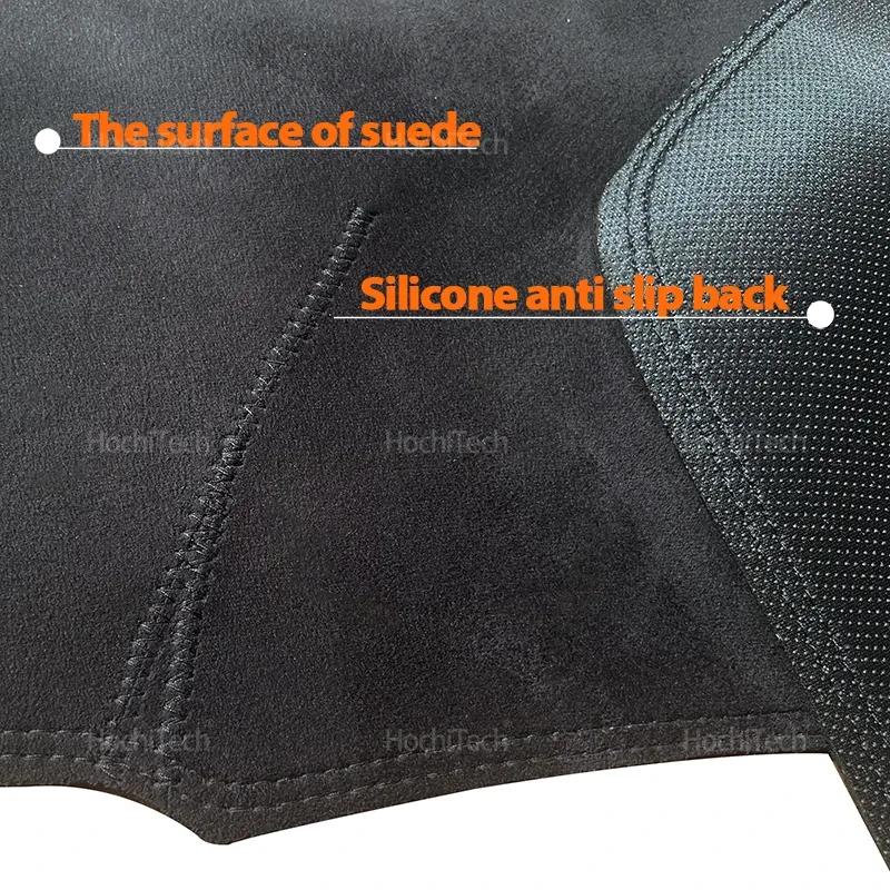 Liner Anti-Slip Mat Anti-UV Suede Leather Dashboard Cover Pad Sunshade Dashmat Accessories for Tesla Model X 2016-