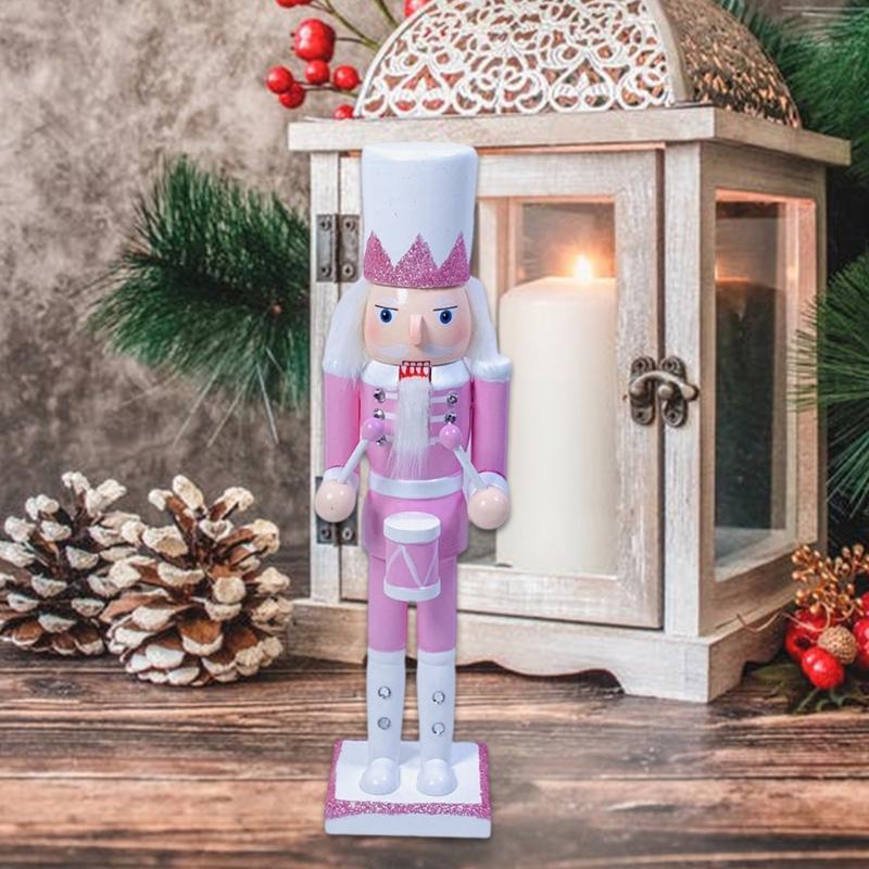 Christmas Theme Figurine Wood Decorations Statue for Office Unique Desktops Ornament Tabletop Decorative Sculpture