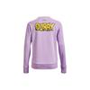 Under Armour Curry Count Crew Cartoon Alphabet Print Sports Pullover Sweatshirt Women Tops Purple 1371252-566