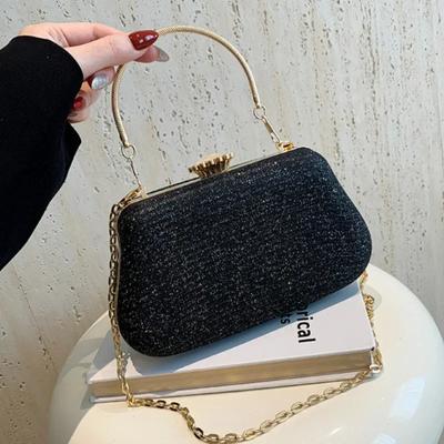 Luxury High Design Women Evening Bag Brand Party Banquet Glitter Bag for Ladies Wedding Clutch Handbag Shoulder Bag Chain
