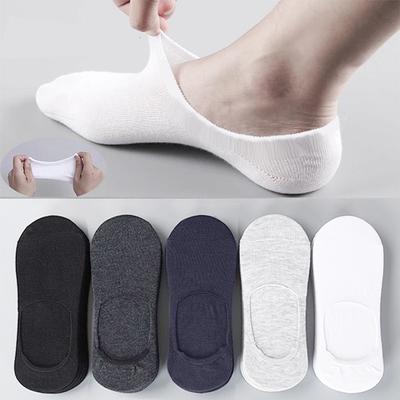 Mode Männer Dünne Flacher Mund Unsichtbare Sport Boot Socken Frühling Sommer Wandern Nicht-slip Silikon Baumwolle Kurze No Show socke
