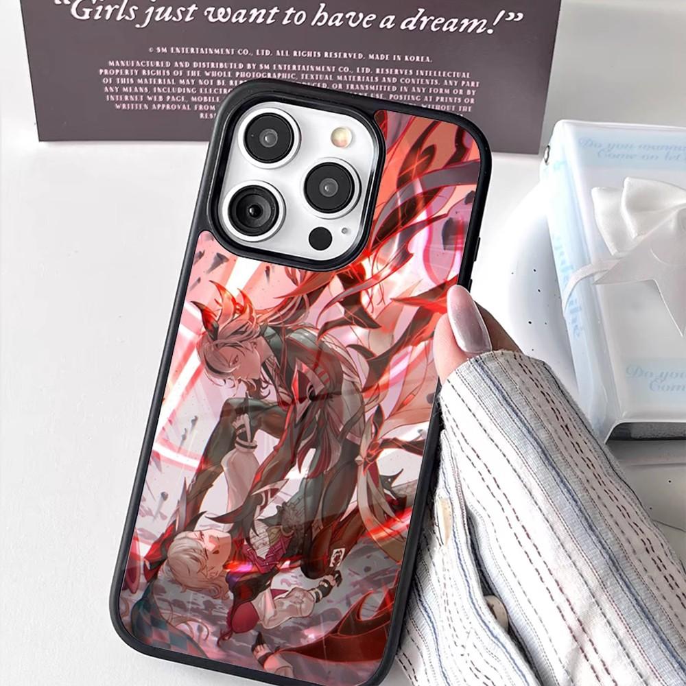 

Arlecchino Genshin Phone Case For iPhone 16,15,14,13,12,11,Pro,Max,Plus,Mini New Magsafe Magnetic Wireless Charging iPhone15promax