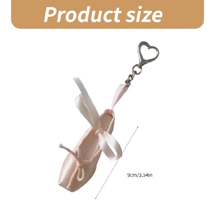 Fashionable Ballet Shoes Phone Strap Key Pendant for Stylish Girls Versatile Bag Decoration Charm Keyring Decoration
