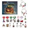 Hot Christmas Advent Calendar Bracelet for Girls DIY Jewelry Charm Making Set 2023 New Year Christmas Countdown Calendar Navidad