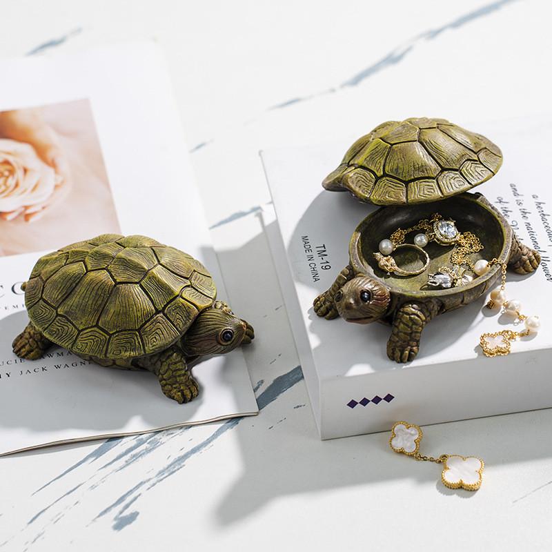 Schildkrötenharz-Aufbewahrungsbox im modernen minimalistischen Design für die Wohnzimmerdekoration