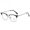 2026 new square glasses women's men's business leisure eyebrow frame glasses frame anti-blue light eye protection flat light glasses