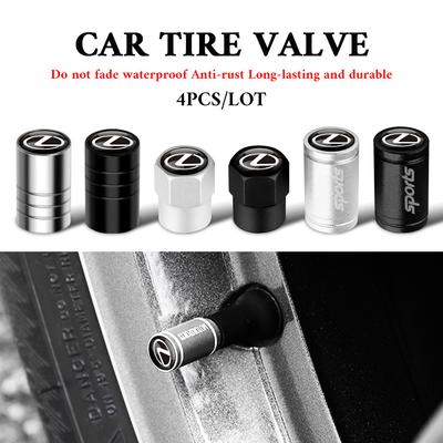 4Pcs Car Metal Tyre Valve Cap Auto Wheel Exterior Accessories For LS IS350 ES300h ES300 IS250 IS220d NX350h CT200h RX500h