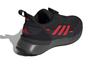 Adidas Rapidarun Boa Cushioning Low top Kids' Running Shoes Black Red Children Aged 3 7 Years Old FU7314
