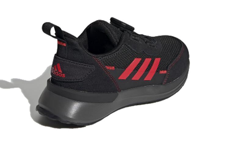 Adidas Rapidarun Boa Cushioning Low top Kids' Running Shoes Black Red Children Aged 3 7 Years Old FU7314