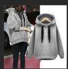 Women's 2024 Autumn/Winter Plus Velvet Loose Pullover Hooded Sweatshirt