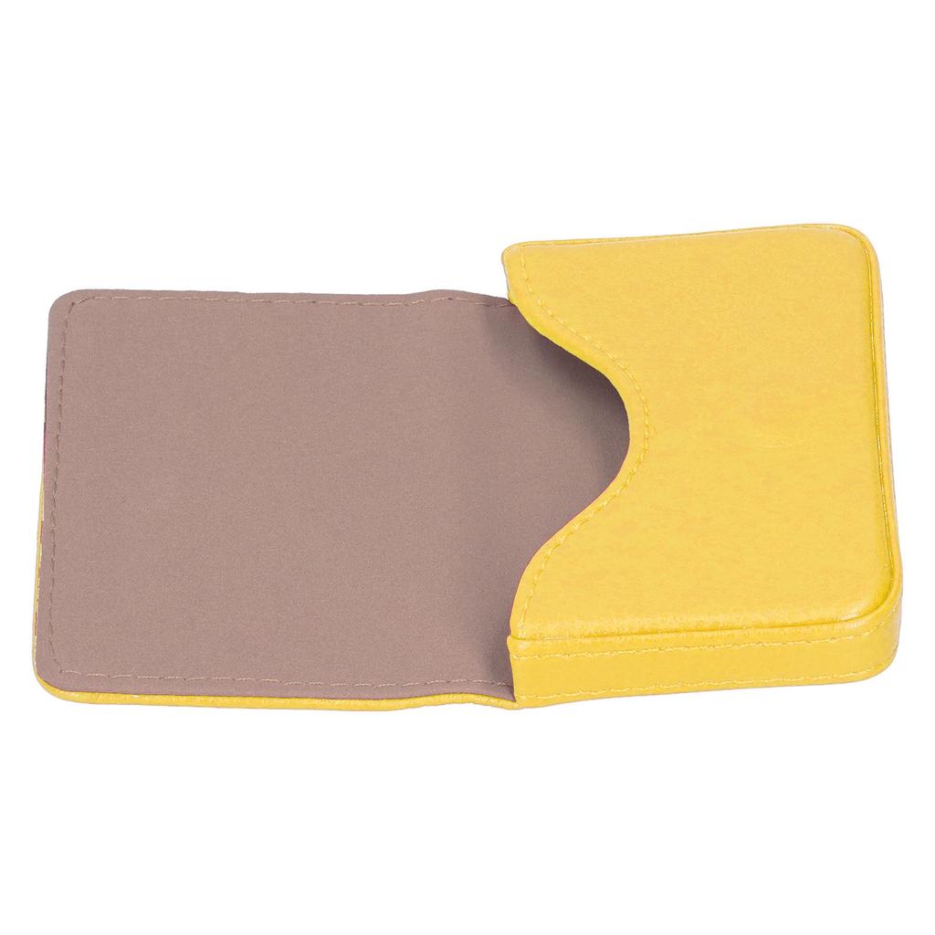 Visitenkartenetui mit Magnetschnalle, tragbarer Namenskartenhalter, Geschenk für Männer und Frauen, Gelb 001#