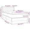 3129837 vidaXL Lit à sommier tapissier avec matelas Taupe 90x190 cm Tissu