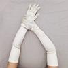 12 colors Women's Evening Party Formal Gloves Solid Color Satin Long Finger Mittens forEvents Activities Red White Rose Color