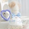 Cat Bow Streamer Tulle Princess Skirt Spring and Summer Suspender Skirt Dog Dress Pet Strap Skirt with Bow-Knot Kitten Clothes