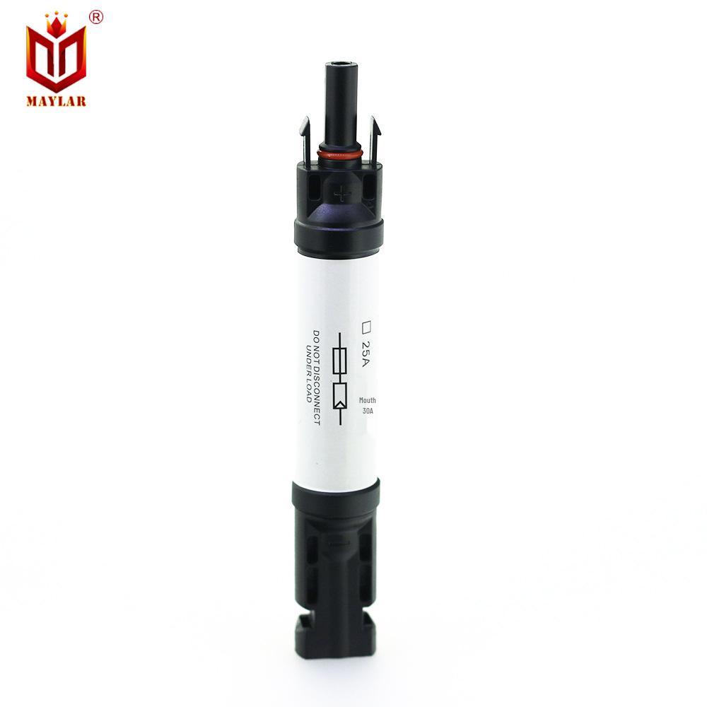 MC4 Solarstecker mit integrierter 30A Sicherung – Wasserdichte, Überstromsichere Stecker (Stecker & Buchse)