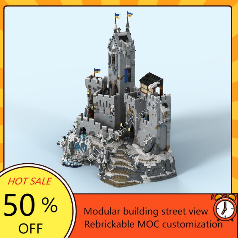 4772PCS MOC Mountain Fortress DIY Puzzle Model Custom Medieval Castle Upgrade Base Xmas Toy Gift by Sleepless Night