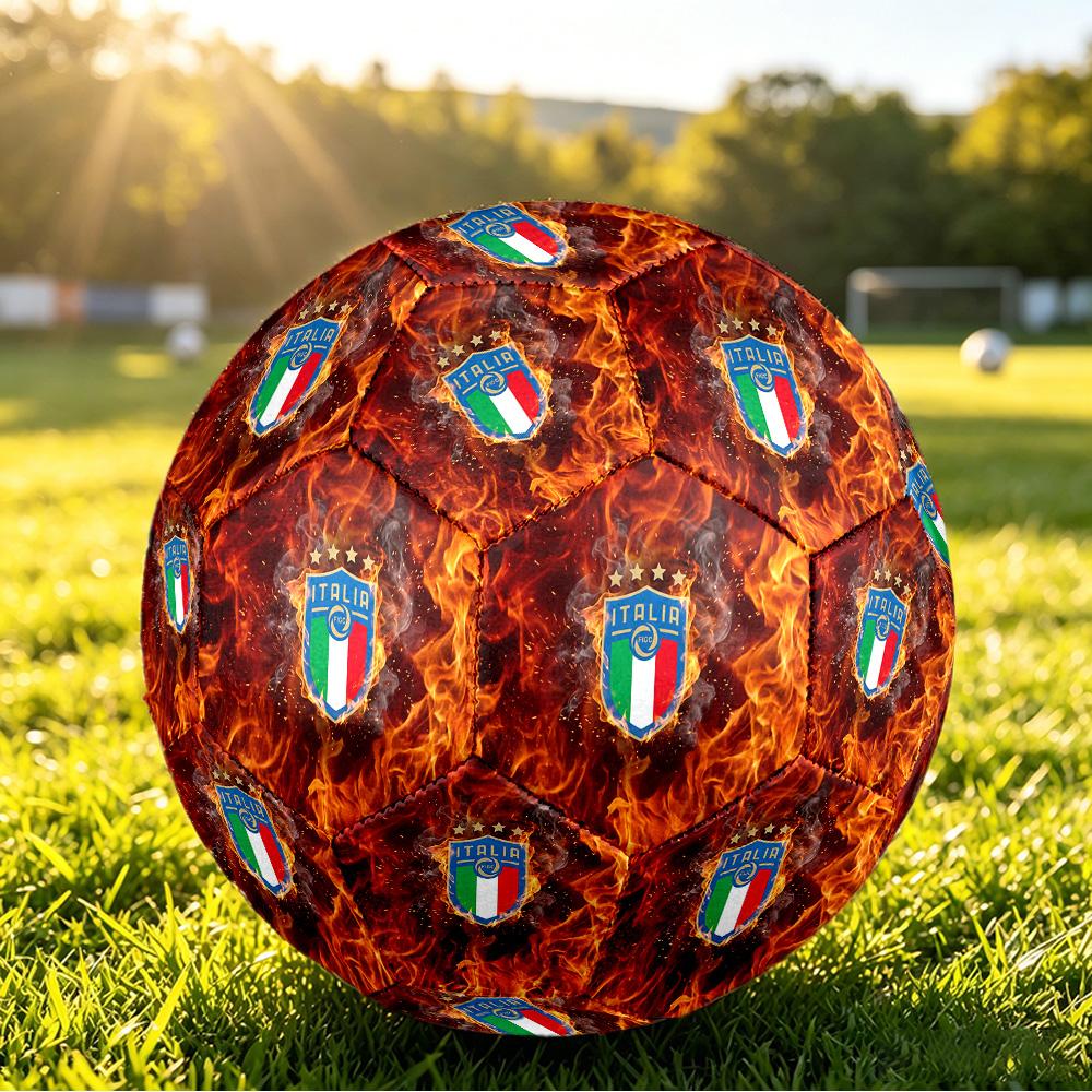 Italy Football Printed Size 5 Soccer Ball Wear Resistant Standard Adult Training Football Fan Gift for Indoor Outdoor Match Sports