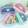 Macaron Color Pen Bag Clear Stationery Bag Waterproof Pencil Case  School Office