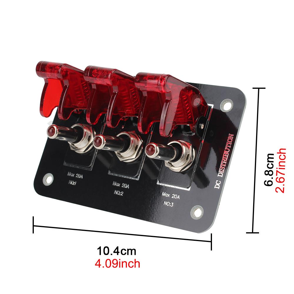 24V 12V Light Rocker Toggle RV Switch Panel Car Ignition Starter Start Stop Control 20A Fuse ATV Truck Trailer Boat Switch Panel