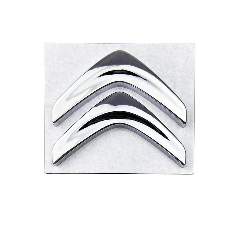 Metal Citroen Steering Wheel Logo Emblem 4.9x2.7cm, for DS3 C4L C3 C5 Elysee Xsara, Car Refit Badge Sticker