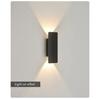 Outdoor Waterproof Wall Lamps Strip Aluminum Wall Lights 18W LED Black Wall Lamp Bedroom Exterior Outdoor Lighting Fixtures