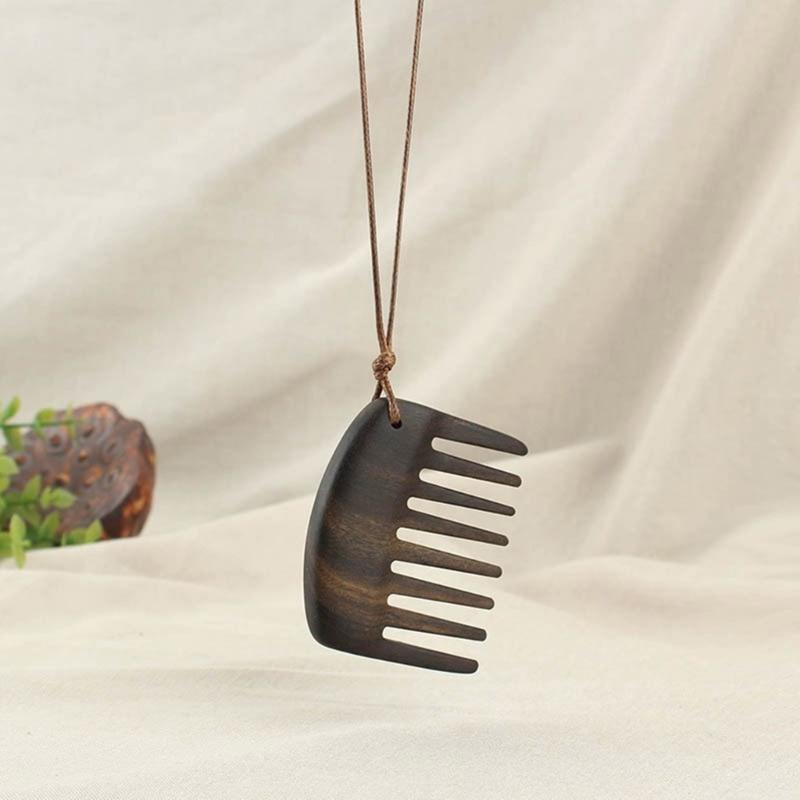 Módní náhrdelník s dřevěným hřebenem, nastavitelná délka, klíční kost, přenosný, dámské šperky pro úpravu vlasů