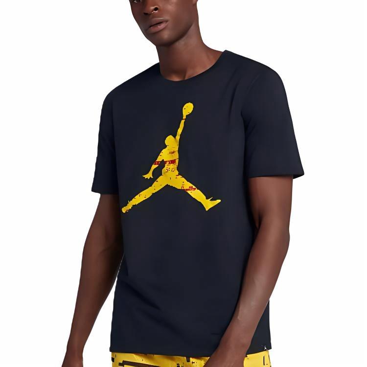 Jordan T Shirts Mens Crew Neck Moderate Straight Fit AQ0693-010