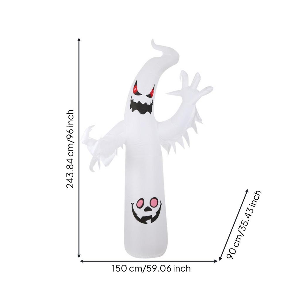 Inflatable Specters Halloween Decoration with Pumpkin