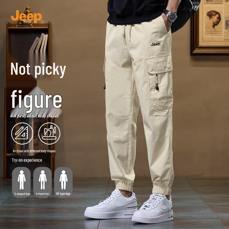 

JEEP Men s 2025 Summer Cotton Cargo Jogger Pants 2XL