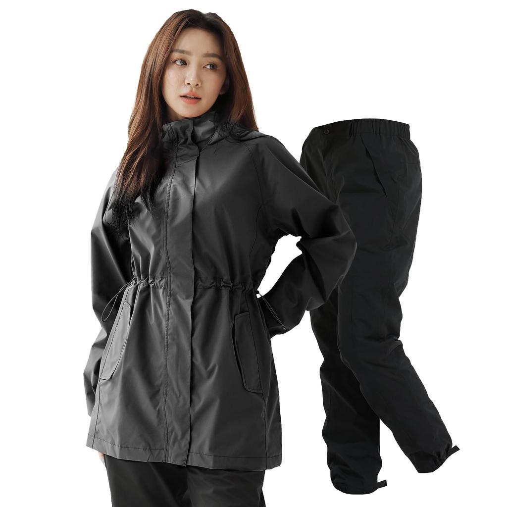 Rain Top and Bottom Golf Golf Mountain Typhoon Protection [Arasiyama] Women's Rainwear, Suit, Set, [Water-Repellent, Stretchable, Lightweight,