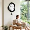 Wall Clock Hanging Easy Read Silent with Pendulum for Office Home Bedroom