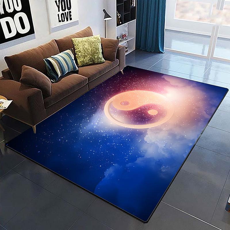 Moderner chinesischer Drache Tai Chi Bagua Yin Yang Bereich Teppich Wohnzimmer Teppich für Kinder spielen Home Deco Bodenmatte und Teppiche Geschenk