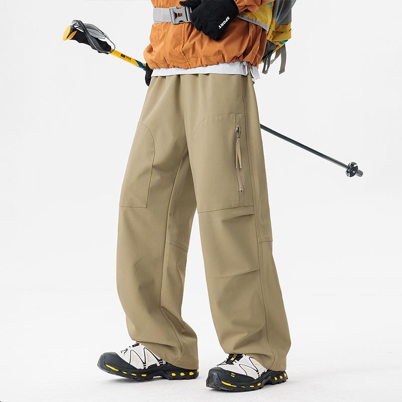 Spring and Autumn New American Retro Overalls Men's Sports Casual Pants Windproof Shock Pants