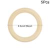 5/10/15/20/25/50pcs 20-80mm Natural Unfinished Wood Circle Rings Macrame DIY Crafts Baby Teething Toys Wooden Hoop Ornaments