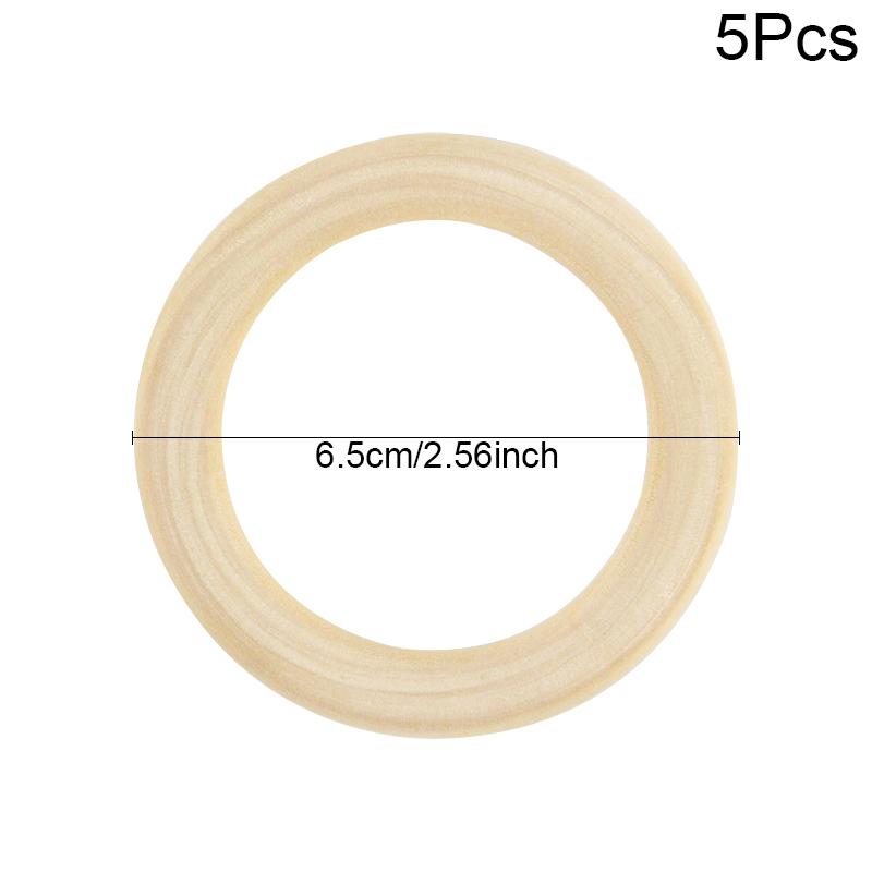 5/10/15/20/25/50pcs 20-80mm Natural Unfinished Wood Circle Rings Macrame DIY Crafts Baby Teething Toys Wooden Hoop Ornaments