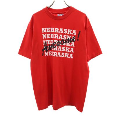 80s 90s Made In USA Old NEBRASKA Short Sleeve T-shirt Single Stitch Men's Used
