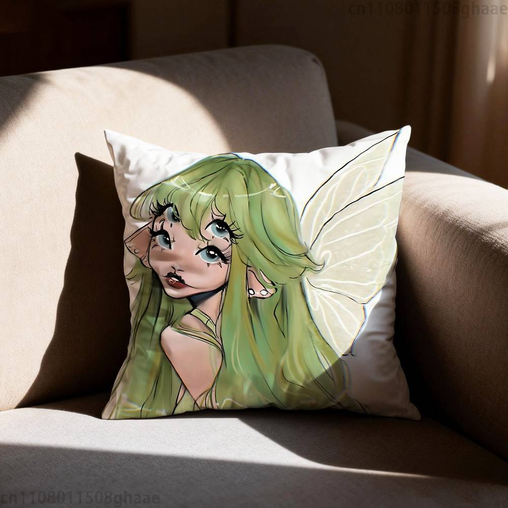 MMelanie Martinez Singer Pillow Case Square DoubleSided Printing Short Plush Sofa Cushion Cover Bedroom Bedside Pillow