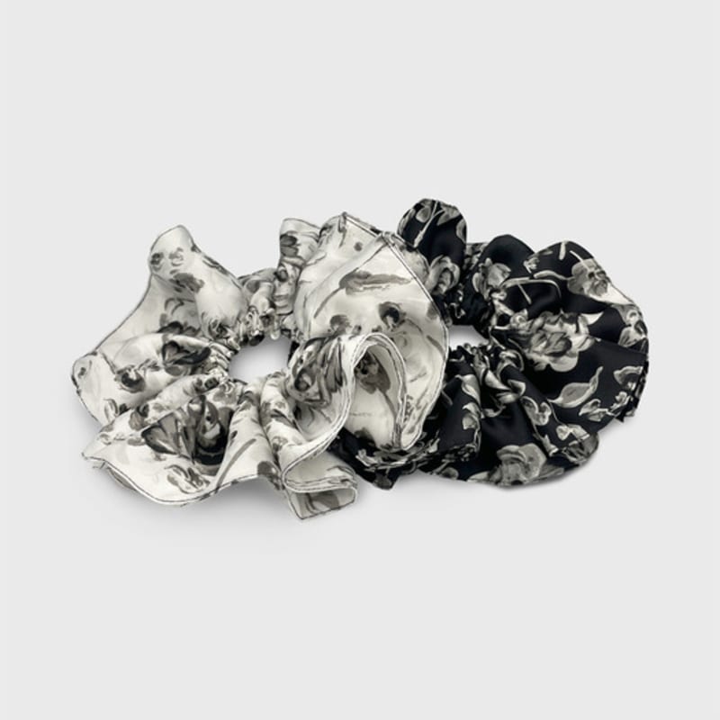 Jean Paul Clarisse Ink Flower Scrunchie JP-25-016S