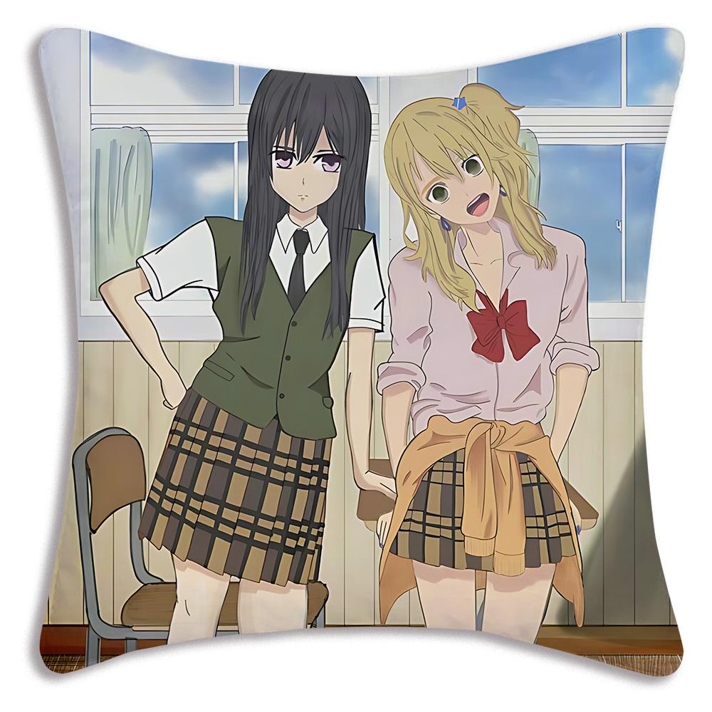 Cute GL Anime C-Citrus Hot Pillow Covers Cartoon Sofa Decorative Home Double-sided Printing Short Plush Cute Cushion Cover