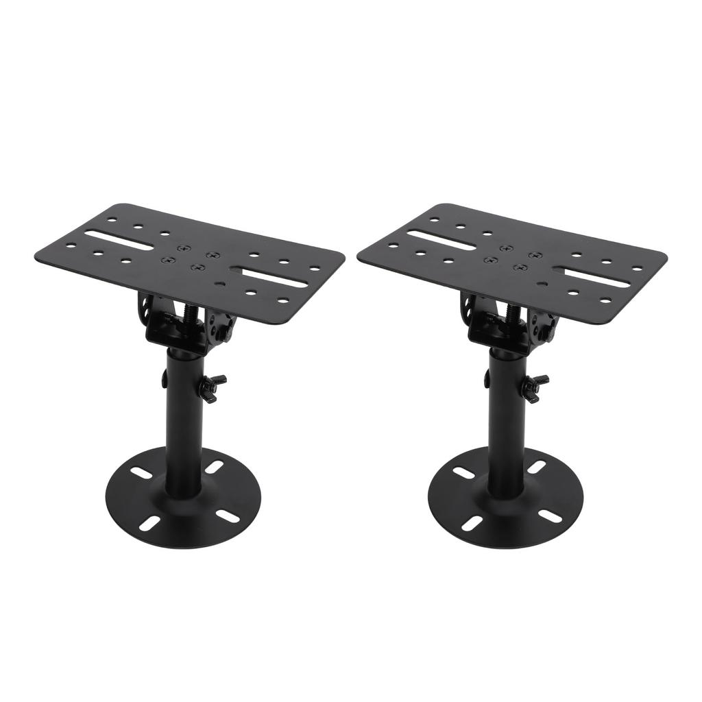 1 Pair Speaker Stand Thickened Metal Wall Ceiling Mount Speaker Bracket with Telescopic Rod for