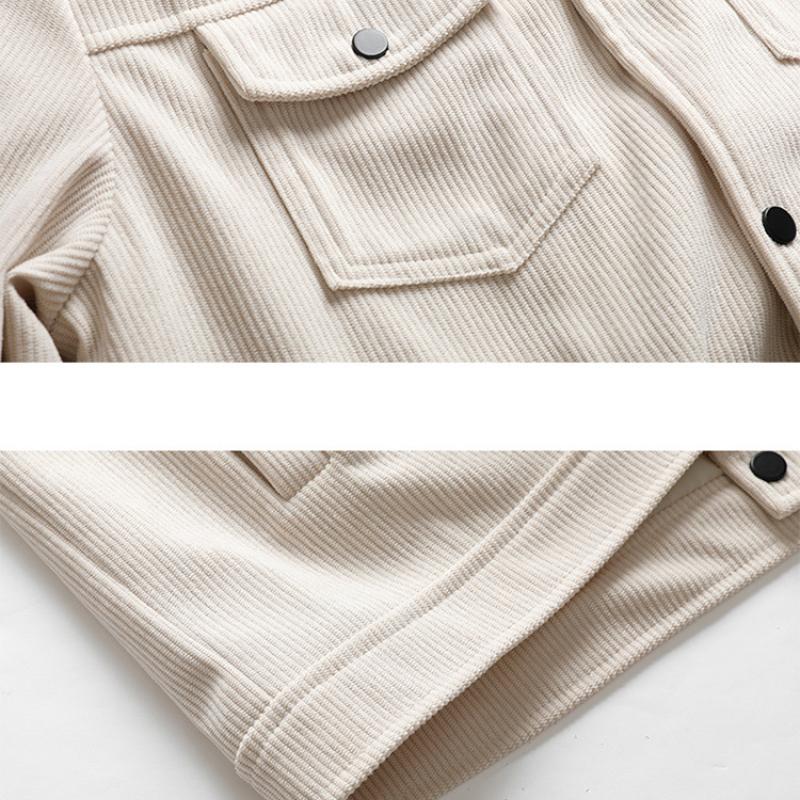 Spring and Autumn Corduroy Men's Turn-Down Collar Trendy Jacket Casual Loose Trendy Youth Windproof Jacket