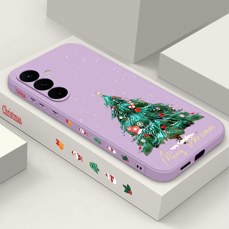 

Soft Case For Samsung Galaxy S24 S23 FE S25 S22 Ultra A17 A56 A16 A55 A25 A15 A36 A35 A54 5G Christmas Tree Pattern Phone Cover Galaxy S22 5G